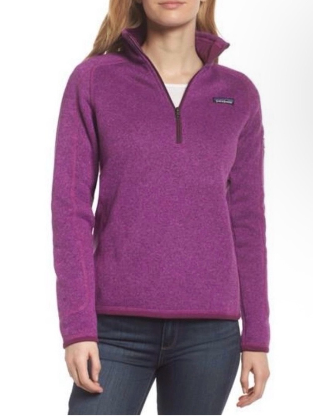 Patagonia Better Sweater Heathered Plum 1/4 Zip Fleece Pullover